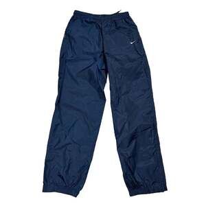 Y2K Nike Navy Blue Nylon Windbreaker Track Pants